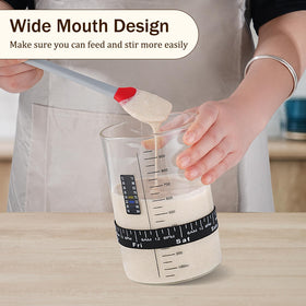 INOBYO glass starter jar with cloth cover supports fermentation visibility.