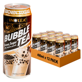 INOTEA brown sugar bubble tea can delivers chewy pearls for cafe-quality moments.