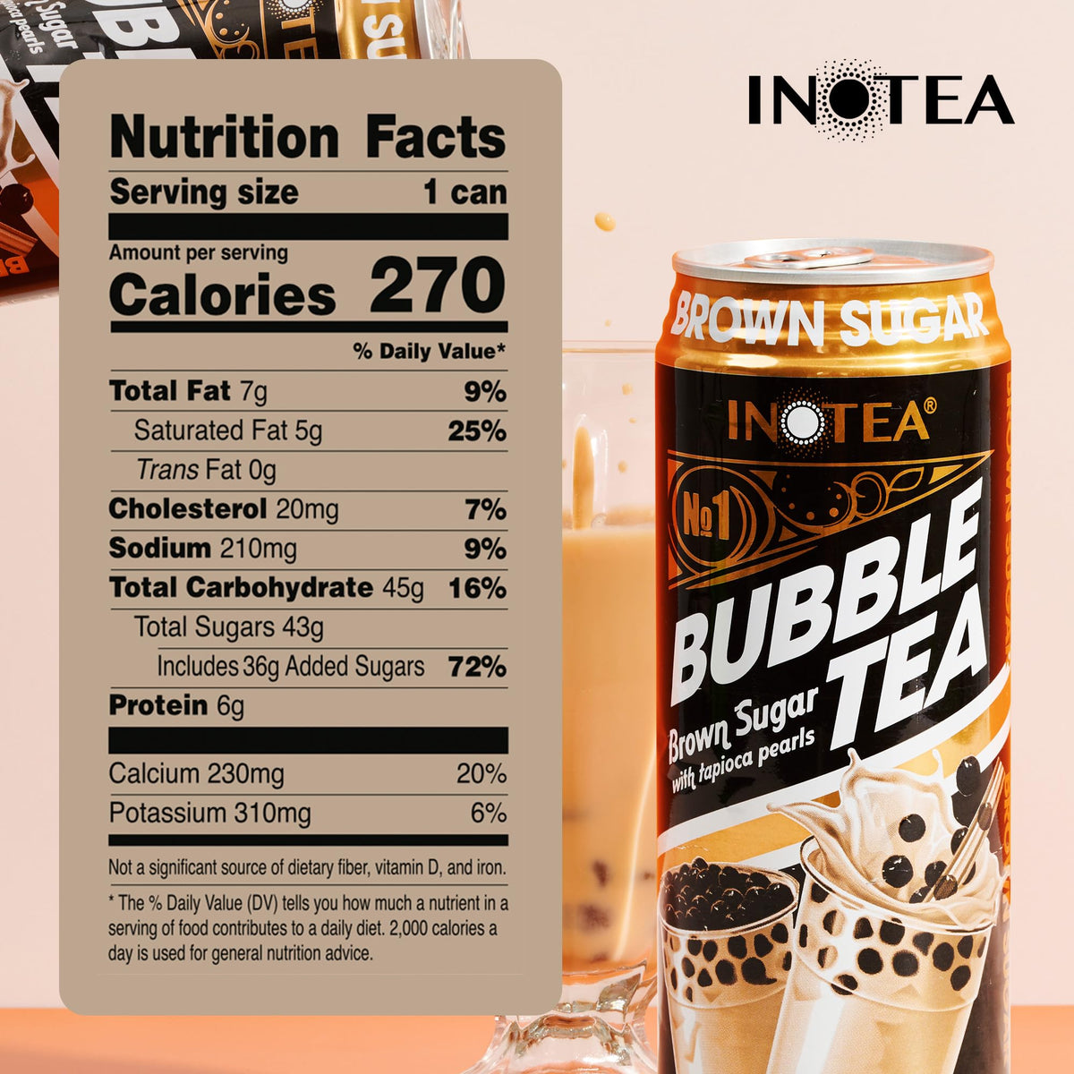 INOTEA taro milk tea can brings creamy flavor with chewy boba pearls.