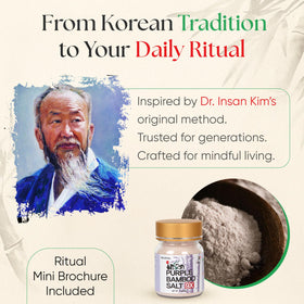 Korean alkaline mineral profile of Insan 9X bamboo salt displayed visually