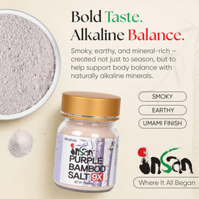 Powder texture of Insan 9X bamboo salt for skincare rituals