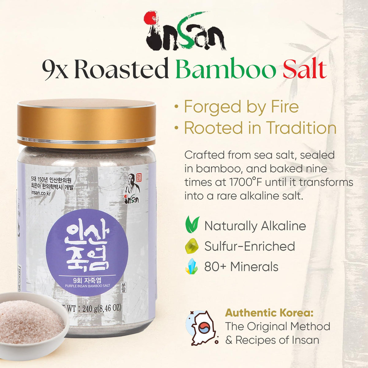 INSAN BAMBOO SALT bath ritual sample highlighting mineral aroma and relaxation.