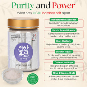 INSAN BAMBOO SALT beauty ritual scrub sample emphasizing glow and cleanse.