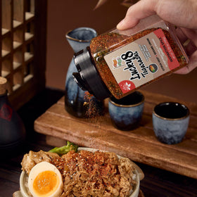 Rice bowl dusted with Lucky 8 Togarashi elevates everyday meals.