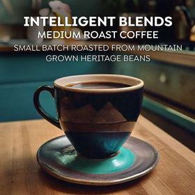 Intelligent Blends Arabica pods shown with Keurig compatibility for convenient single-serve use