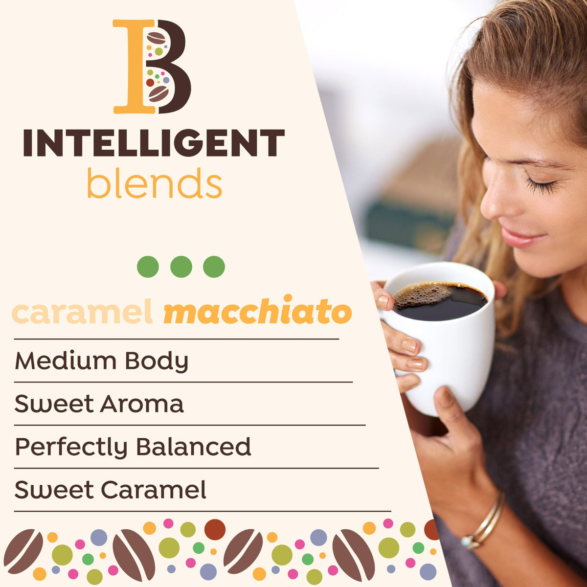 Packaging for Intelligent Blends Caramel Macchiato with Arabica beans