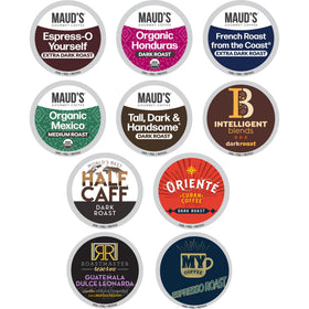Intelligent Blends dark roast pods variety pack for bold, aromatic morning brews.