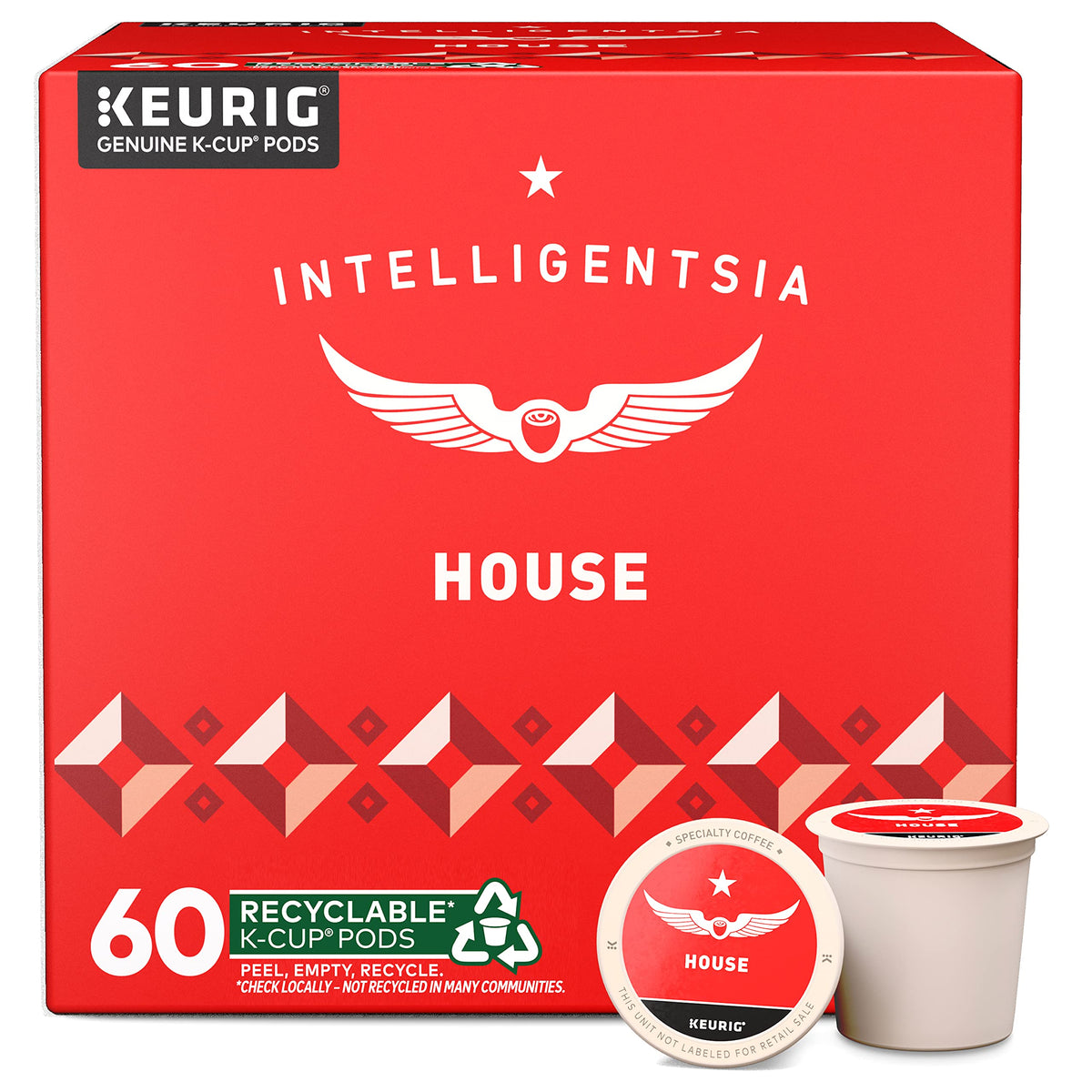 Intelligentsia House Light Roast K-Cup Pod box front for quick morning rituals.