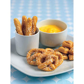 INTERC pretzel-dippers-mix with nacho cheese sauce for snackable, kid-friendly treats.