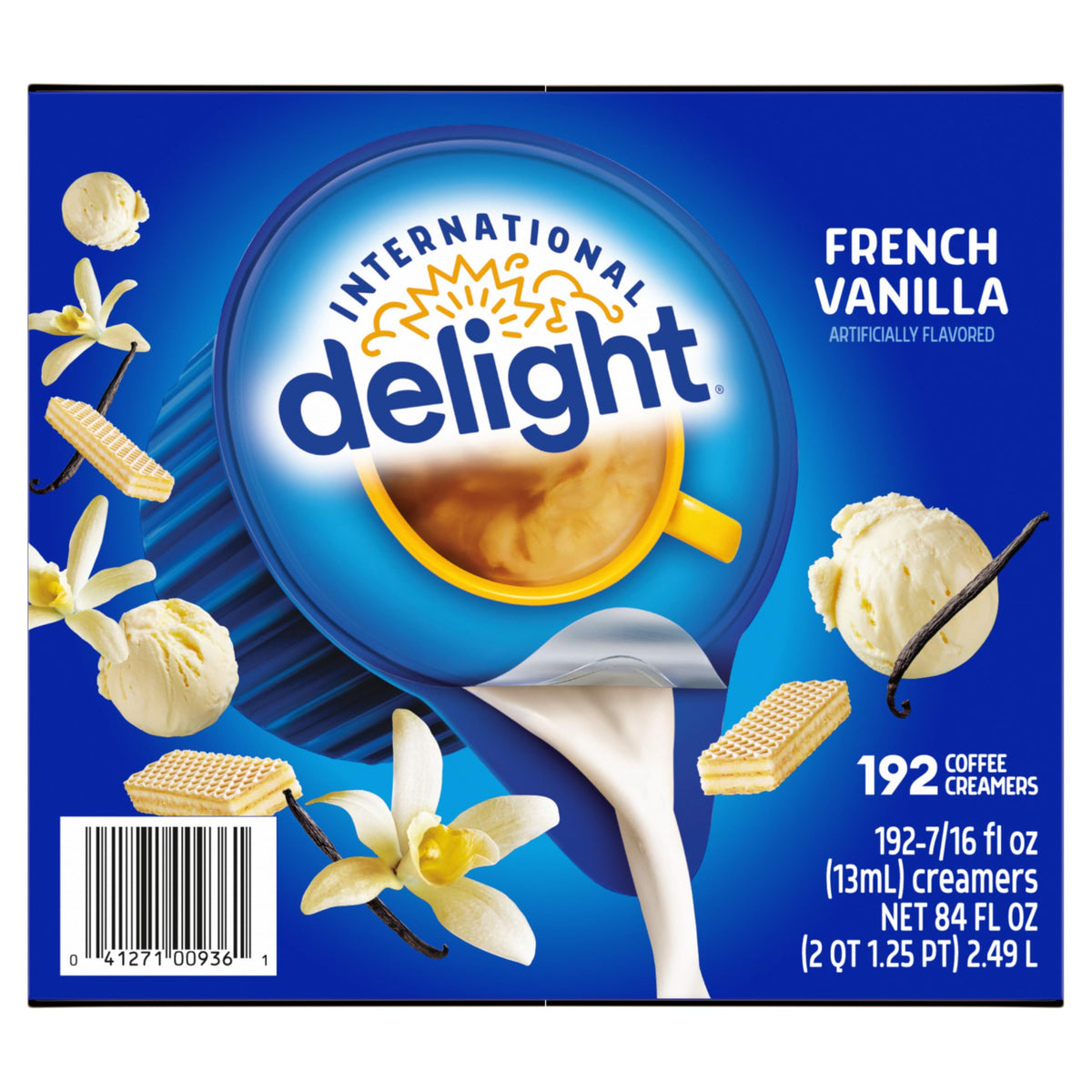 International Delight French Vanilla ready-to-use setup showcases aroma and ease.