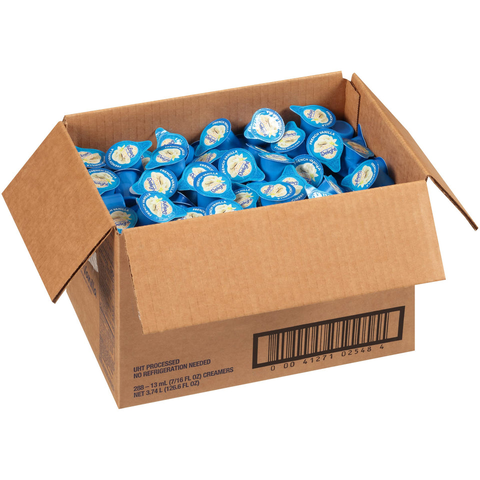 International Delight French Vanilla single-serve pack adds convenient, shelf-stable creaminess to coffee