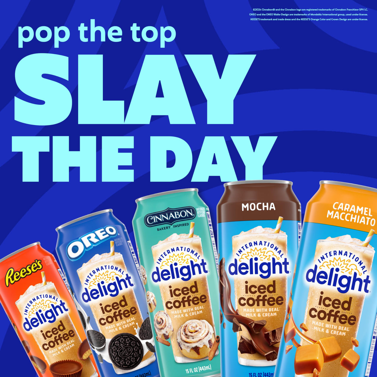 International Delight Oreo Cookie iced coffee in fridge highlights chill-ready option.