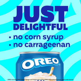 International Delight Oreo Cookie iced coffee on desk for quick caffeinated pick-me-up.