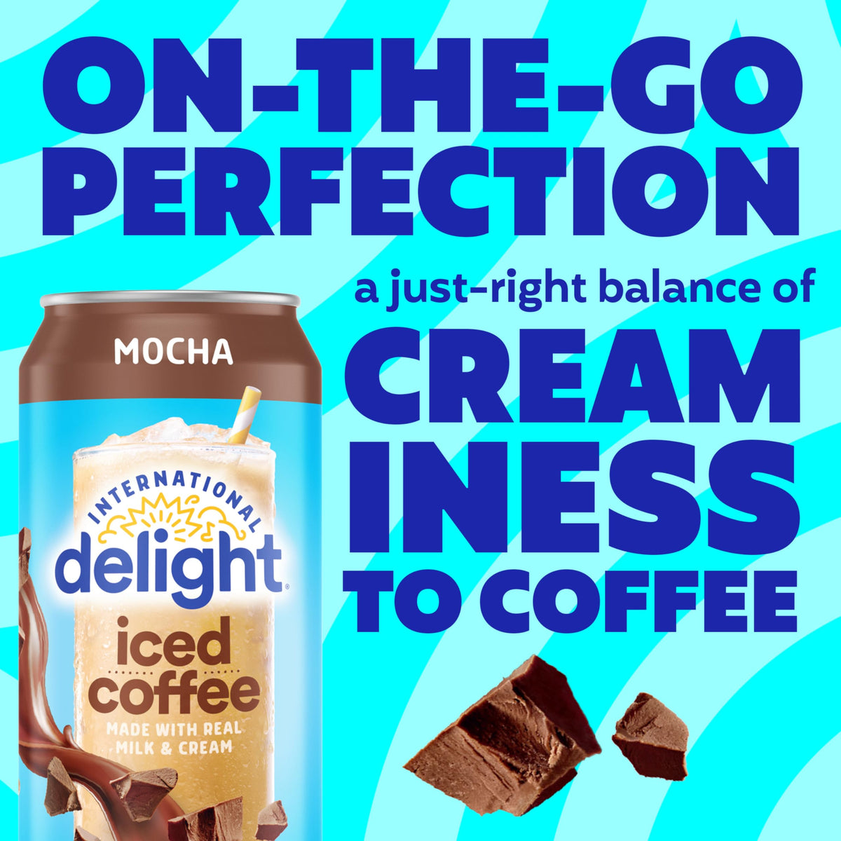 12-pack box of International Delight Mocha Iced Coffee for easy hosting.