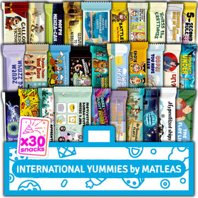 International Yummies snack box front view, gift-ready presentation that excites recipients.