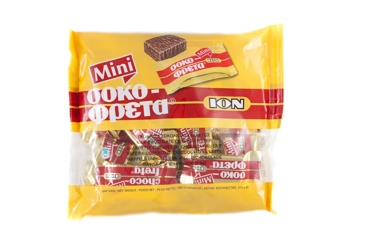 Ion Mini Chocofreta milk chocolate covered wafer, convenient snack for travel