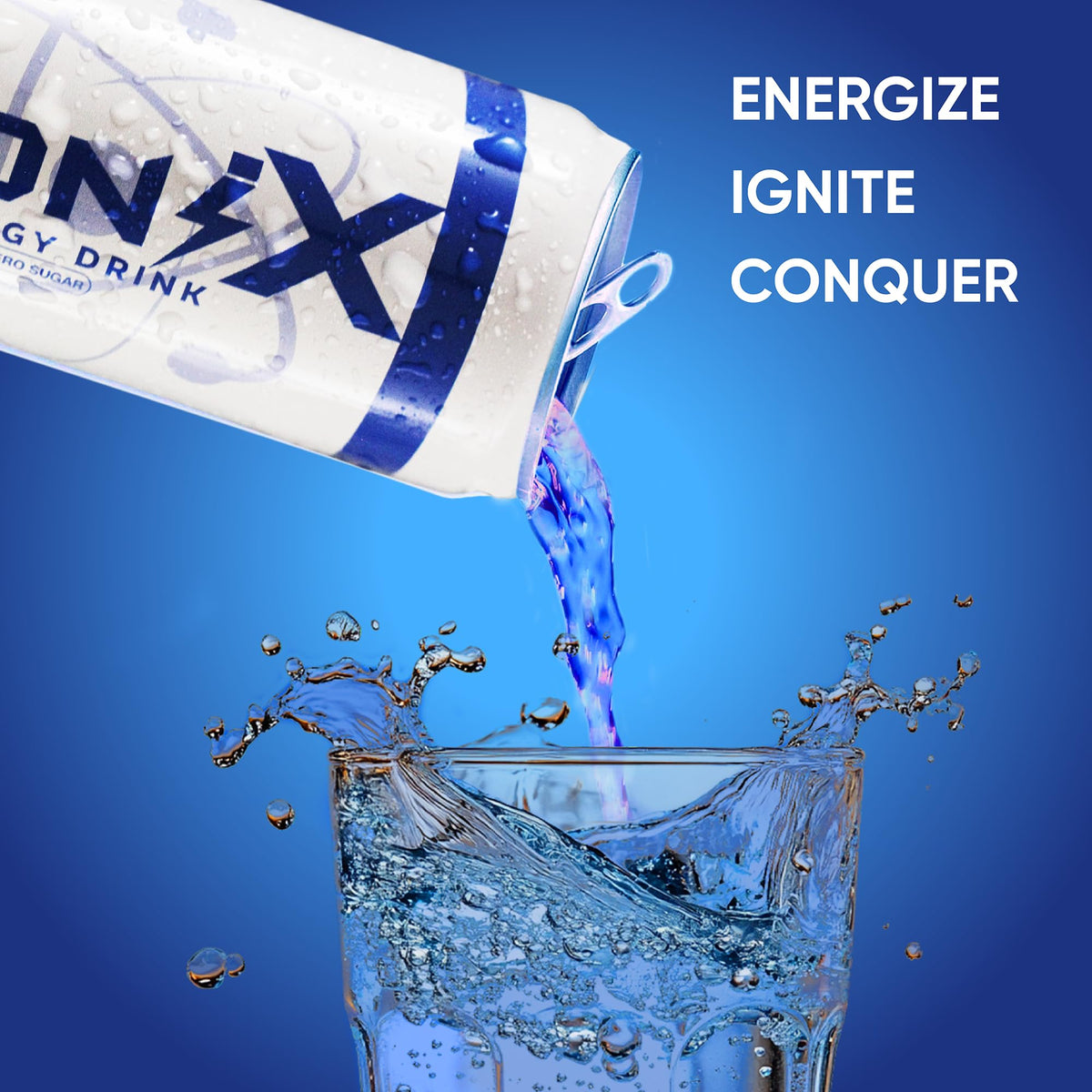 Ionix Zero Sugar Energy vitamins visual emphasizes brain and body support