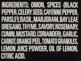 IP 21 Seasoning Salute label closeup shows vibrant herbs and citrus notes