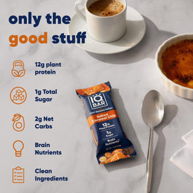 IQBAR 12-count pack on shelf shows convenient, protein-rich snack option.