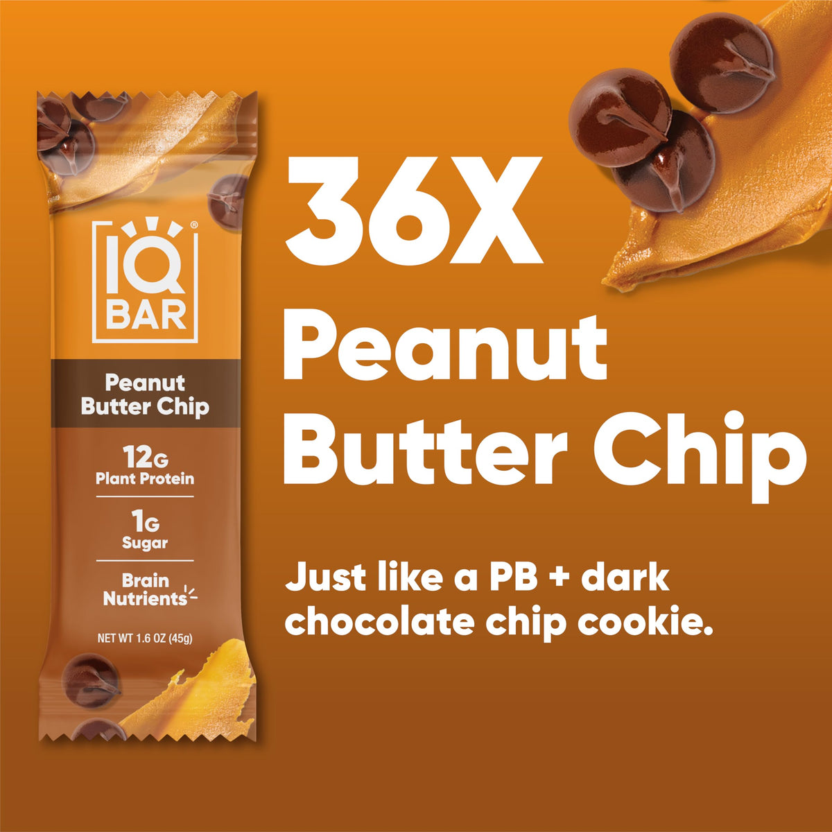 IQBAR 36-count pack shot emphasizes value and convenient portion control