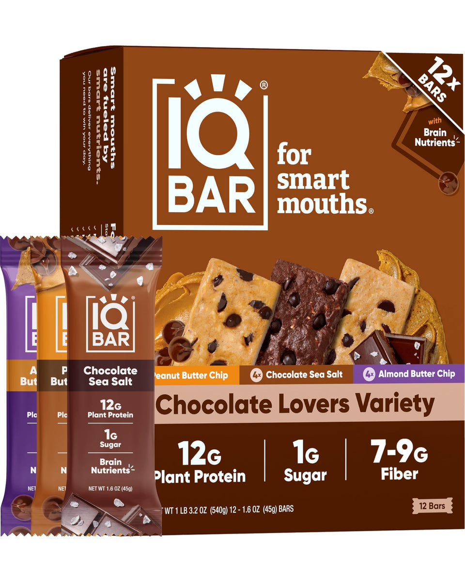 IQBAR Clean Plant Protein Bars packaging promotes convenient healthy snacking