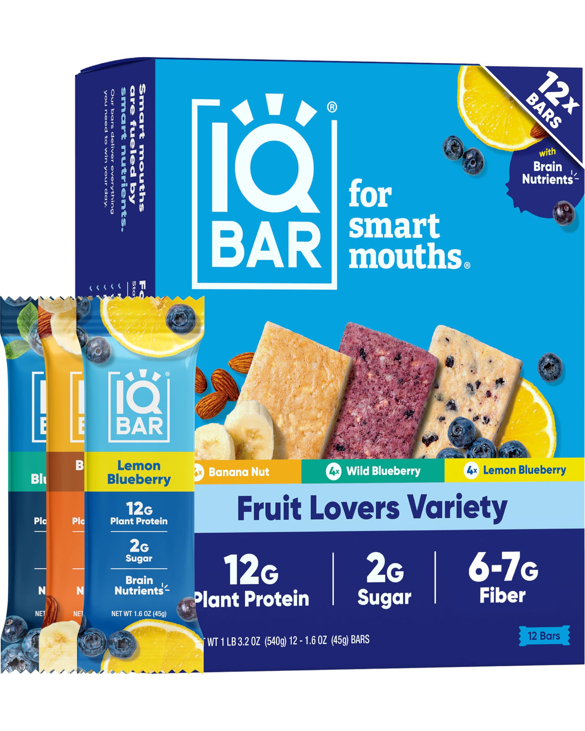 IQBAR Fruit Lovers Variety Pack front view, a convenient keto snack option.