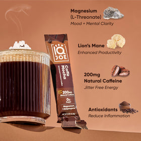 IQBAR IQJOE mushroom coffee Lions Mane ingredients promoting clarity during busy days