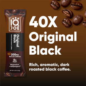 Hot water pour over IQBAR IQJOE Original Black stick pack for warm focus