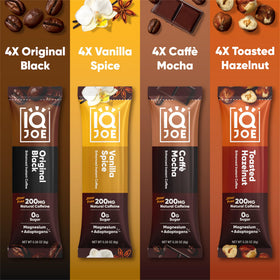 IQBAR IQJOE mushroom coffee packets single-serve for hot or iced convenience.
