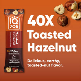IQJOE mushroom coffee sticks pack open for convenient, on-the-go energy.