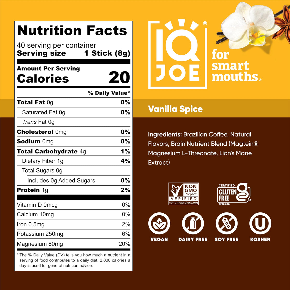 IQBAR IQJOE Magtein magnesium-l-threonate image signals memory support and calm mood.
