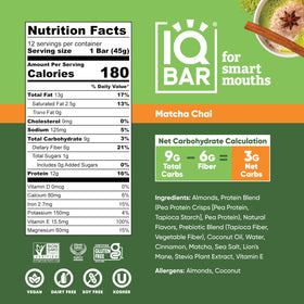 IQBAR Matcha Chai bar serving idea features a quick breakfast or office snack.