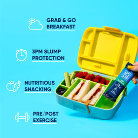 IQBAR Wild Blueberry bar nutrition facts panel highlighting high fiber