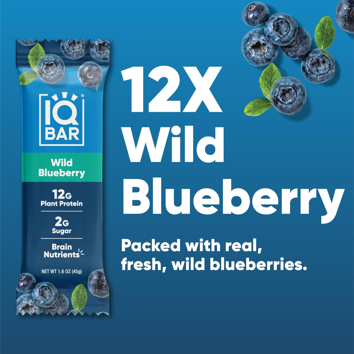 IQBAR Wild Blueberry bars in a lunchbox for a quick meal replacement idea