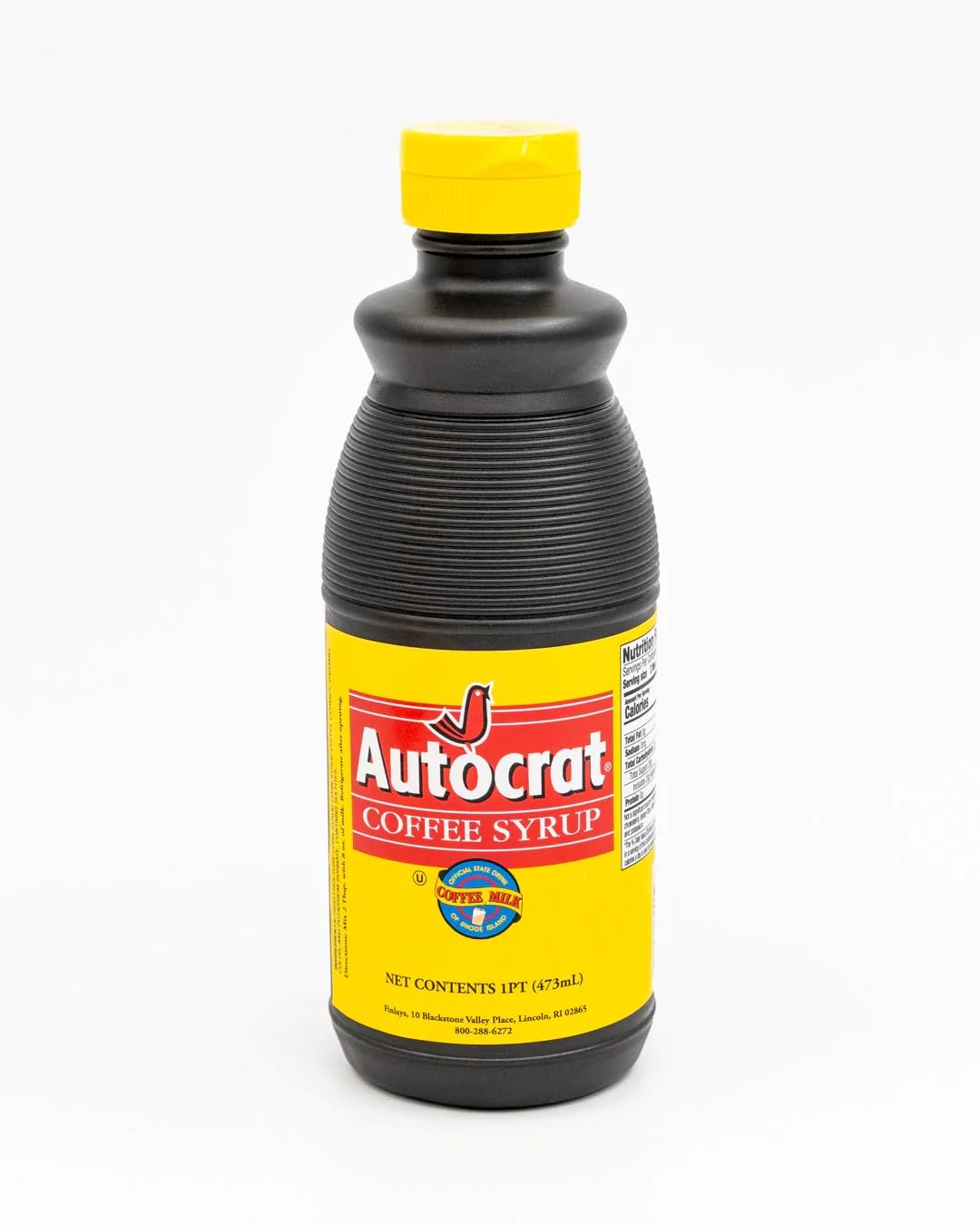 IRE Autocrat Coffee Syrup 16oz bottle for rich coffee milk at home.