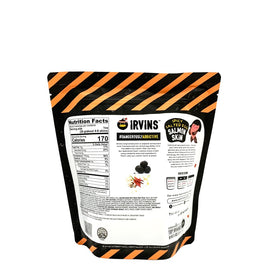 IRVINS spicy garlic chili flavor close-up for addictive snacking possibilities.