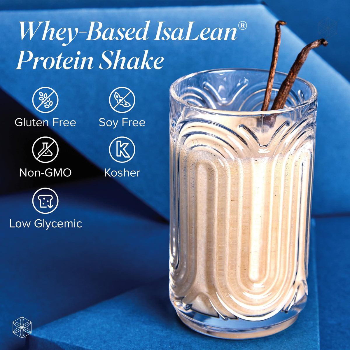 Isagenix IsaLean shake spoon-measuring pour emphasizes convenient portion control.