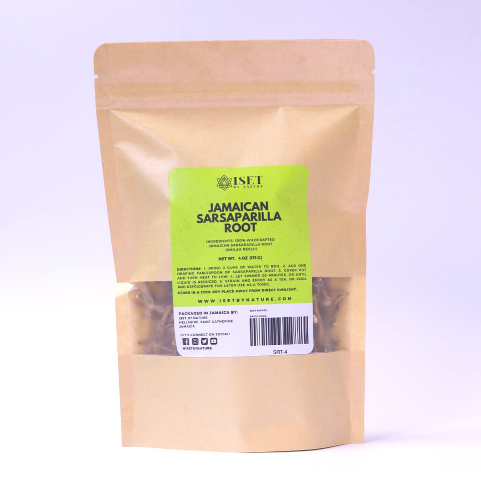 Iset By Nature Jamaican Sarsaparilla root whole roots offering mineral-rich vitality.