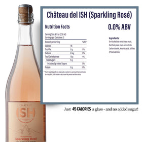 ISH sparkling rosé poured over ice, cool and guilt-free enjoyment.