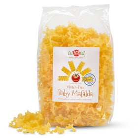 isiBisi Baby Mafalda Pasta packaging showcases gluten-free option for weeknight dinners.