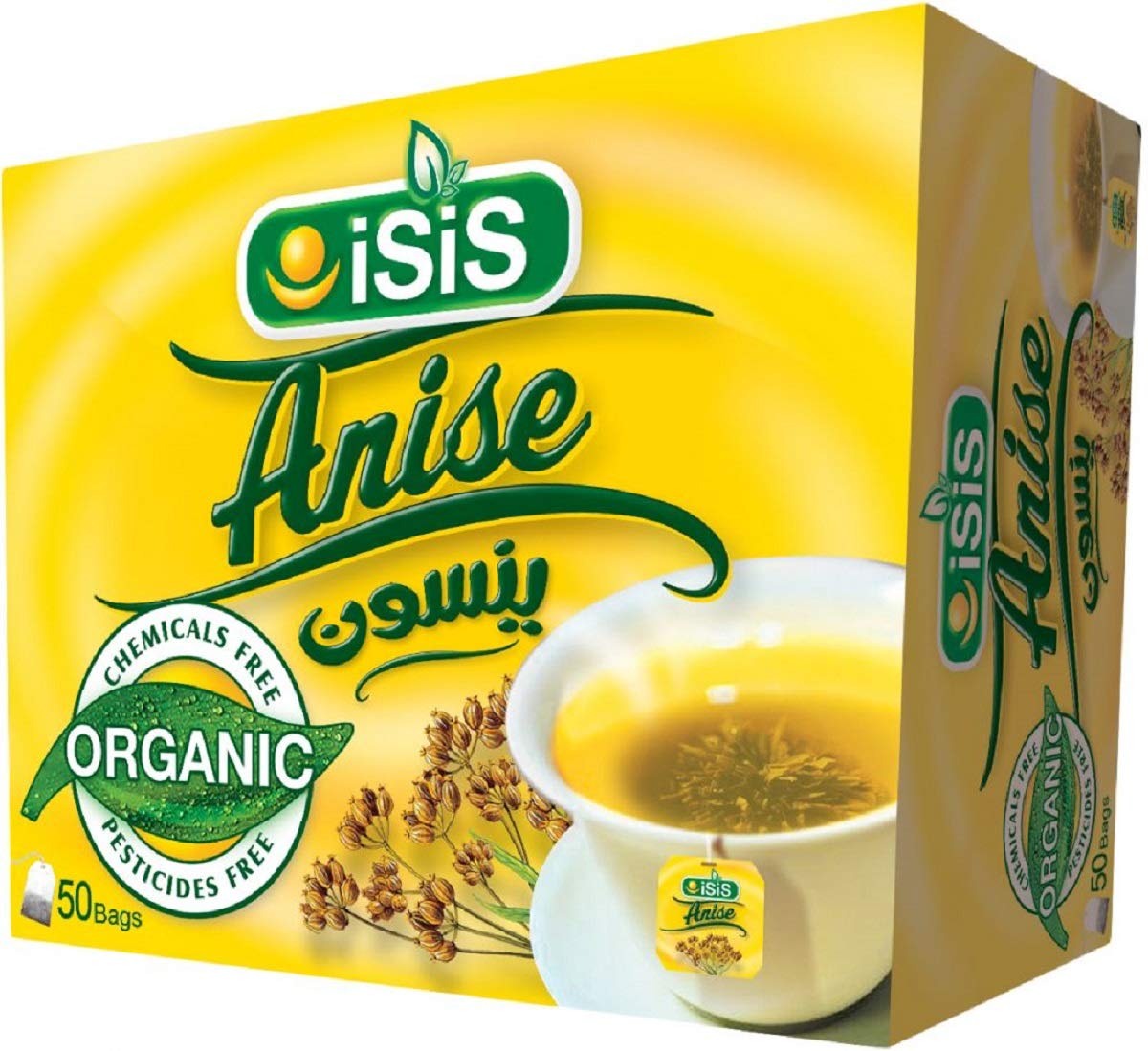 Isis Organic Anise Tea Bag offers a soothing aroma and comforting flavor for daily use.