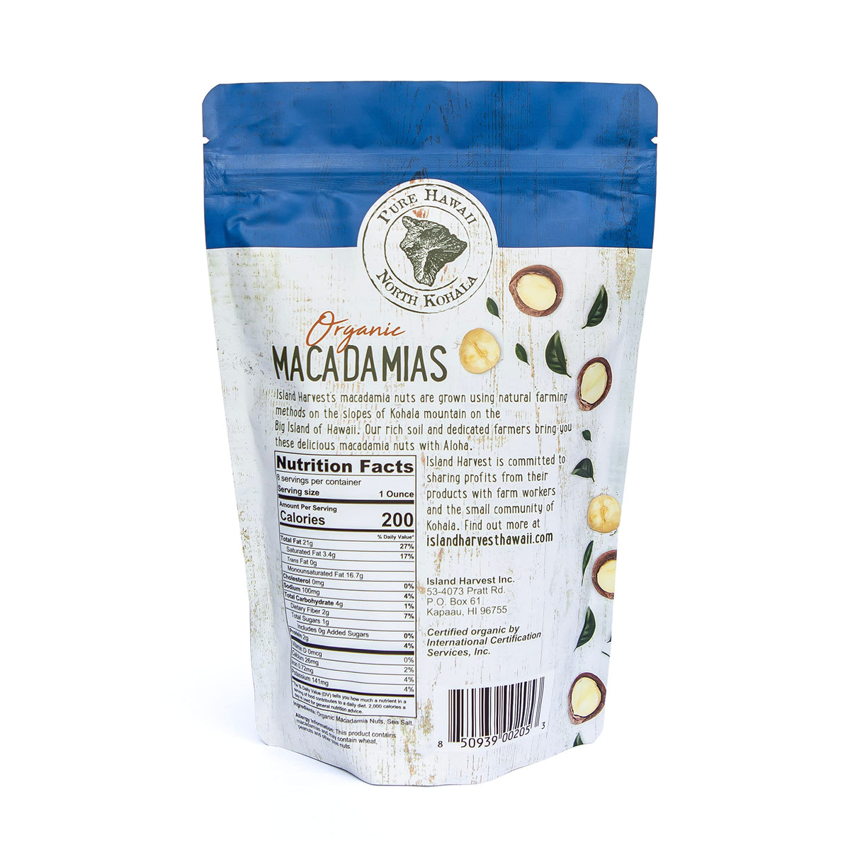Island Harvest macadamia nuts plate – gluten-free, non-GMO treat