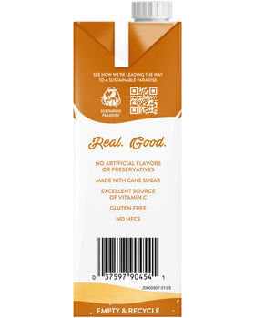 Packaging of Island Oasis Mango Mix emphasizing sustainable packaging and heritage.