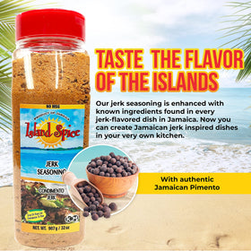Island Spice Jerk Seasoning pour adds quick, flavorful kick to grilled dishes