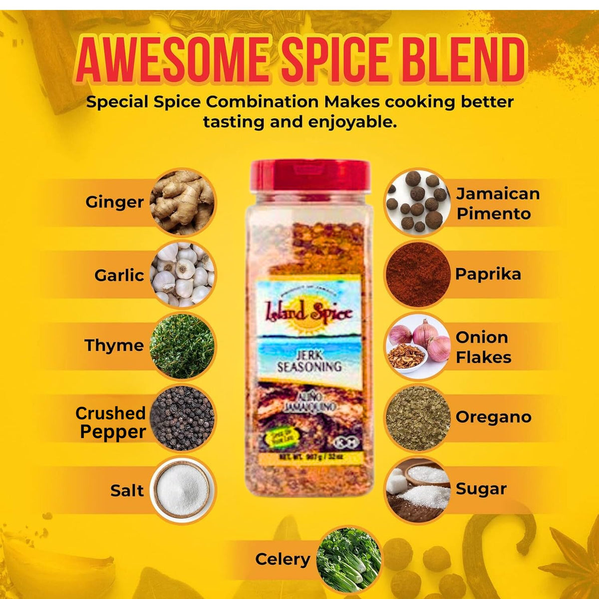 Island Spice Jerk Seasoning veggie-sizzle adds island flair to vegetables