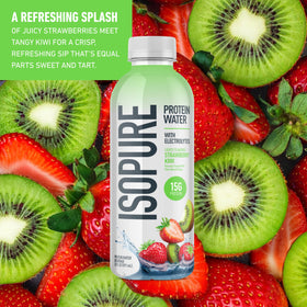 Isopure Clear Protein Water being poured for a quick post-workout protein boost.