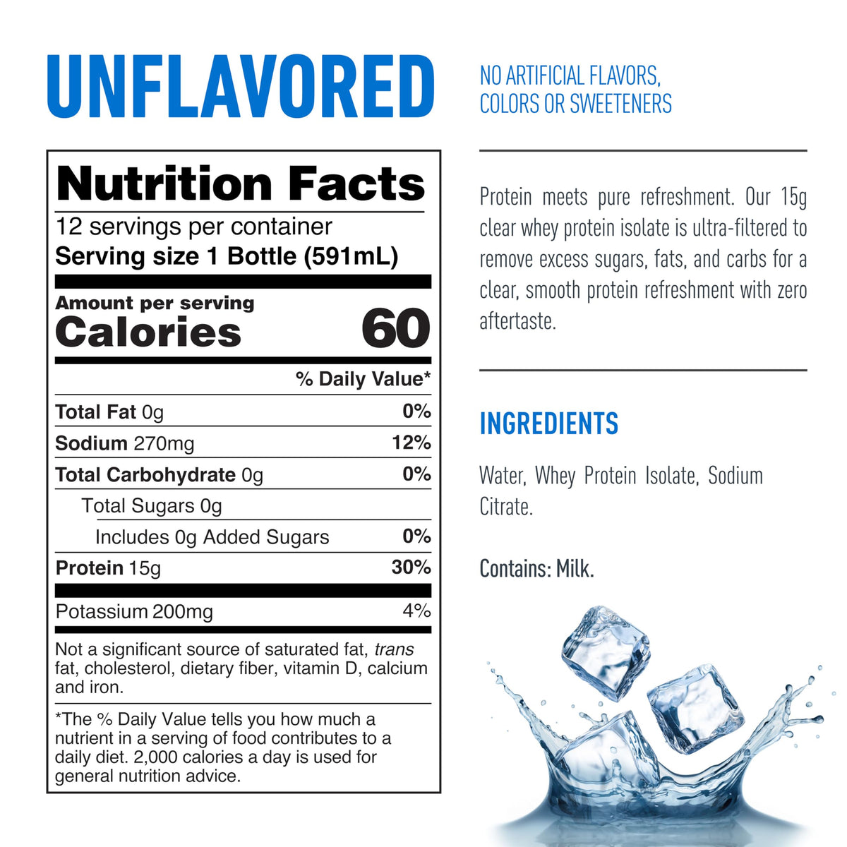 12-pack Isopure Clear Protein Water on shelf offers value.