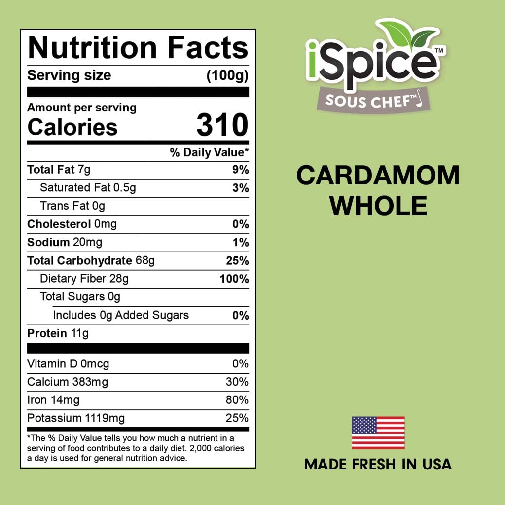 iSpice Cardamom Seeds gift-ready packaging, perfect for spice lovers.