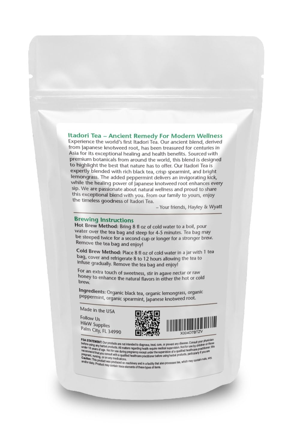 Itadori Tea steeped cup inviting aromatic notes of black tea and mint.
