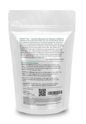 Itadori Tea steeped cup inviting aromatic notes of black tea and mint.